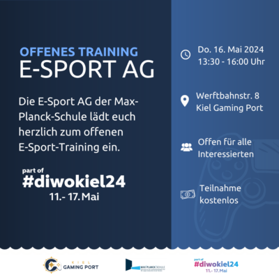 Offenes Training der E-Sport AG der Max-Planck-Schule