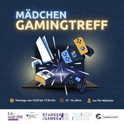 Mädchen Gaming-Treff